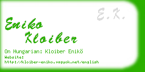 eniko kloiber business card